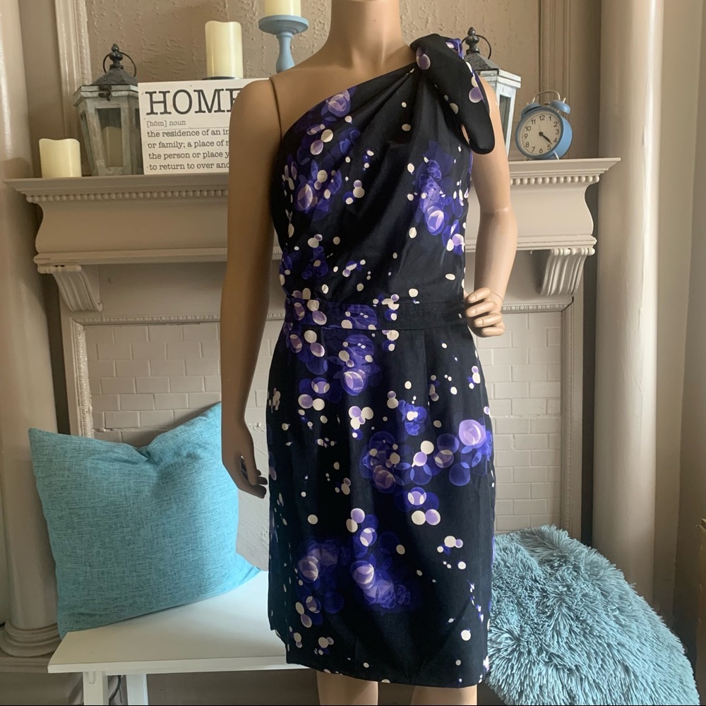 One Shoulder All Over Print Sheath Dress from The Limited